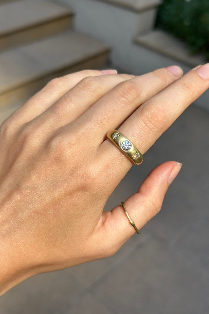 ANILLO BOMBÉ DIAMANTE