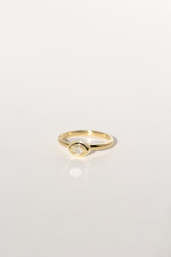 ANILLO OJO DIAMANTE CHAMPAGNE