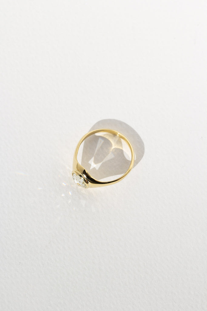 ANILLO SELLO DIAMANTE ROSECUT