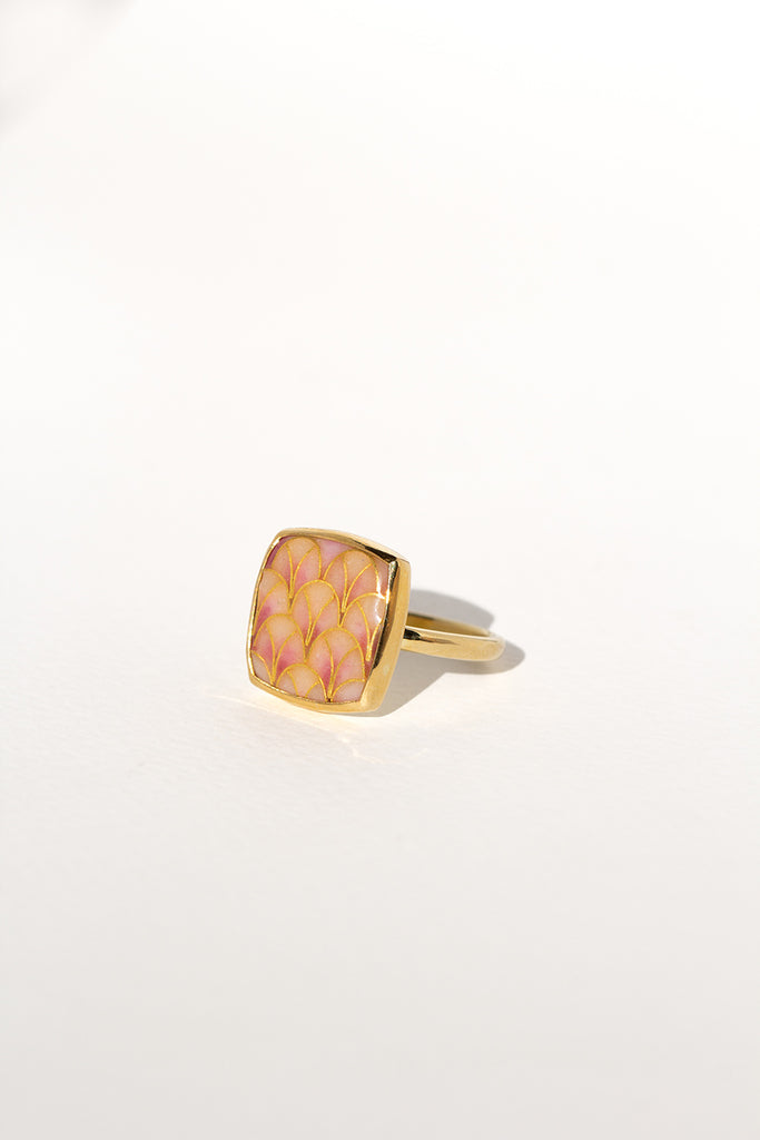 ANILLO ESMALTE DECÓ ROSA