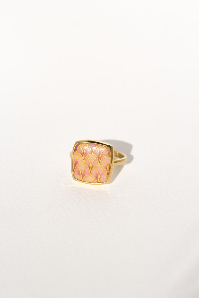 ANILLO ESMALTE DECÓ ROSA