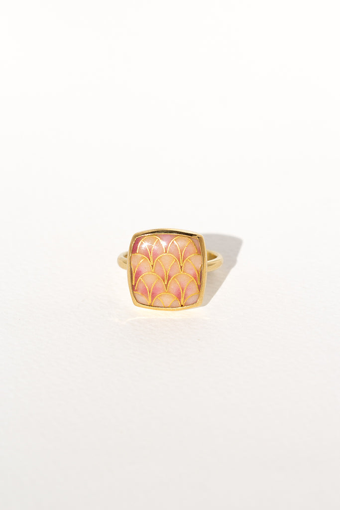 ANILLO ESMALTE DECÓ ROSA