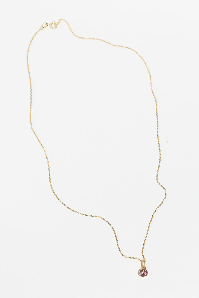 COLGANTE PUNTO DE LUZ TURMALINA ROSA