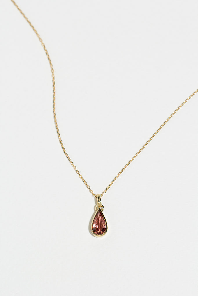 COLGANTE GOTA TURMALINA ROSA