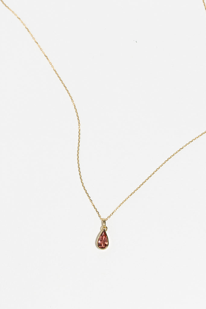 COLGANTE GOTA TURMALINA ROSA