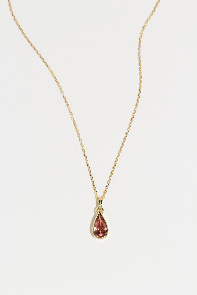 COLGANTE GOTA TURMALINA ROSA