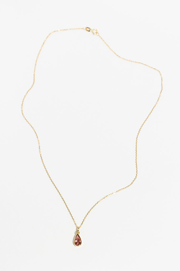 COLGANTE GOTA TURMALINA ROSA