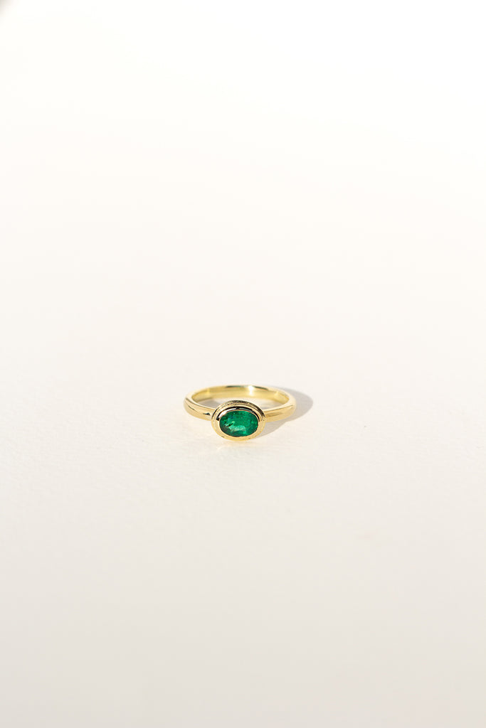 ANILLO OJO ESMERALDA OVAL