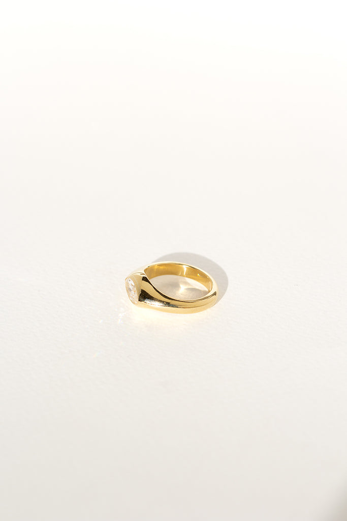 ANILLO SELLO DIAMANTE MARQUESA