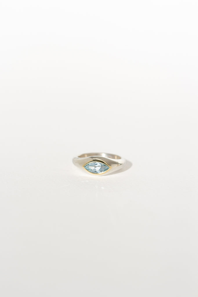 ANILLO MARQUESA AGUAMARINA SILVER