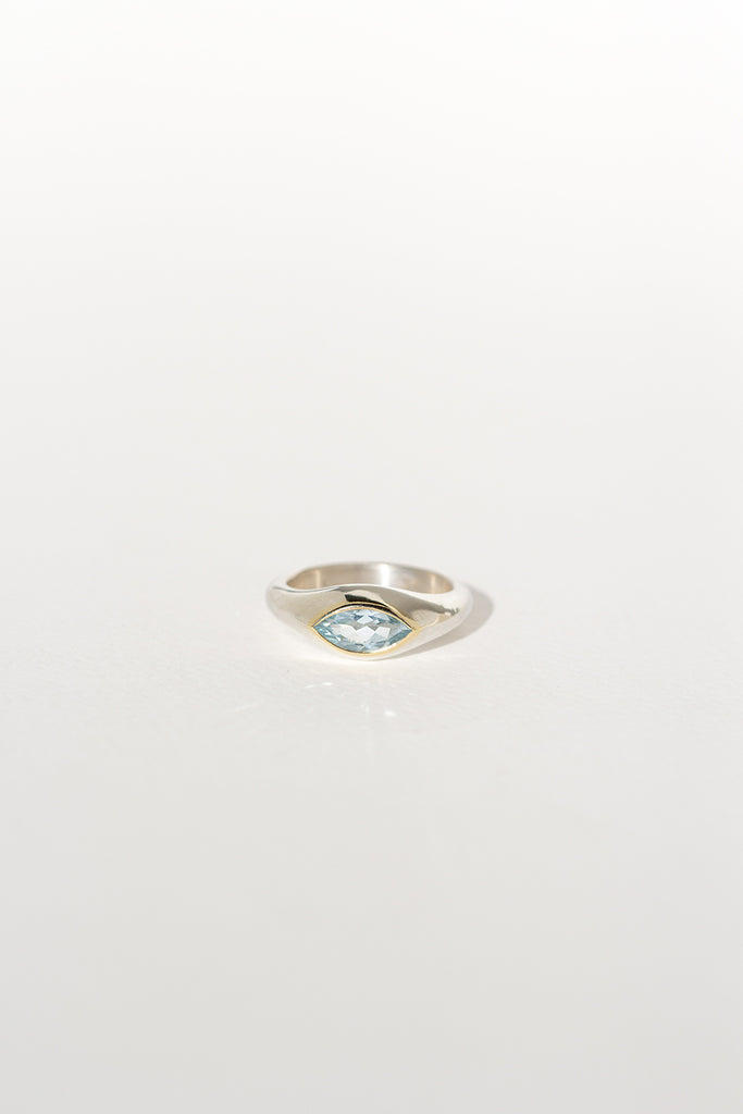 ANILLO MARQUESA AGUAMARINA SILVER