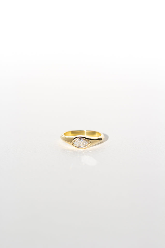 ANILLO SELLO DIAMANTE MARQUESA