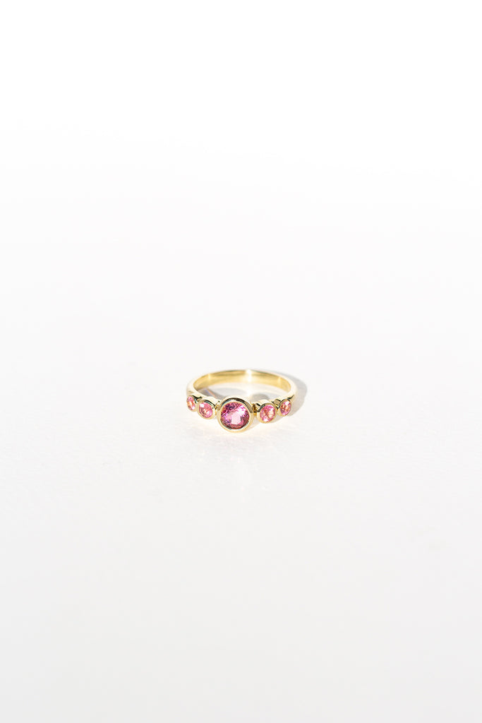 ANILLO CORONA TURMALINAS ROSA