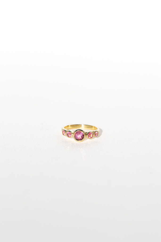 ANILLO CORONA TURMALINAS ROSA