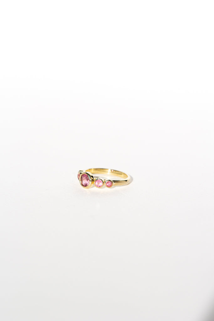 ANILLO CORONA TURMALINAS ROSA