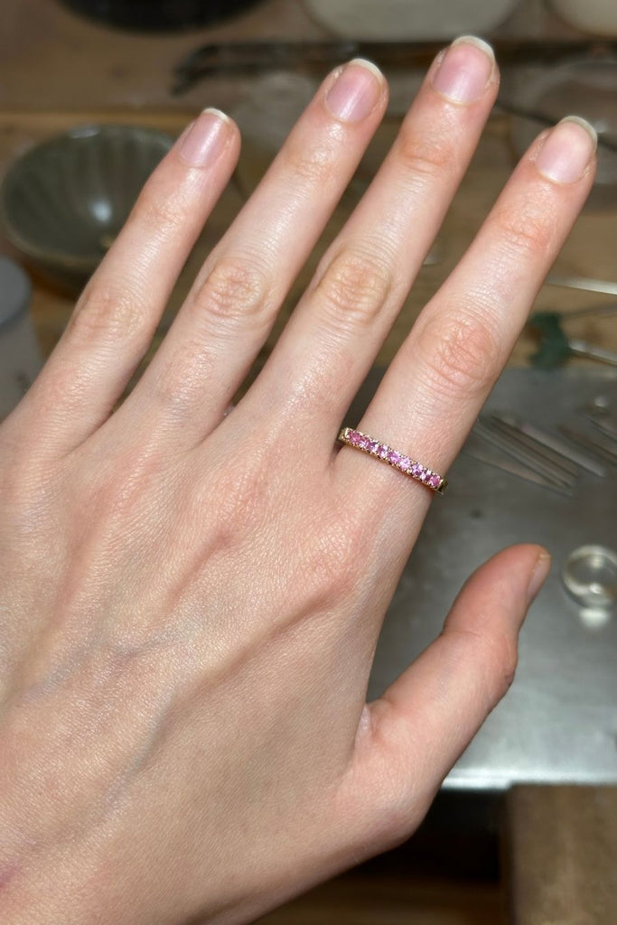 ANILLO ETERNITY ZAFIRO ROSA